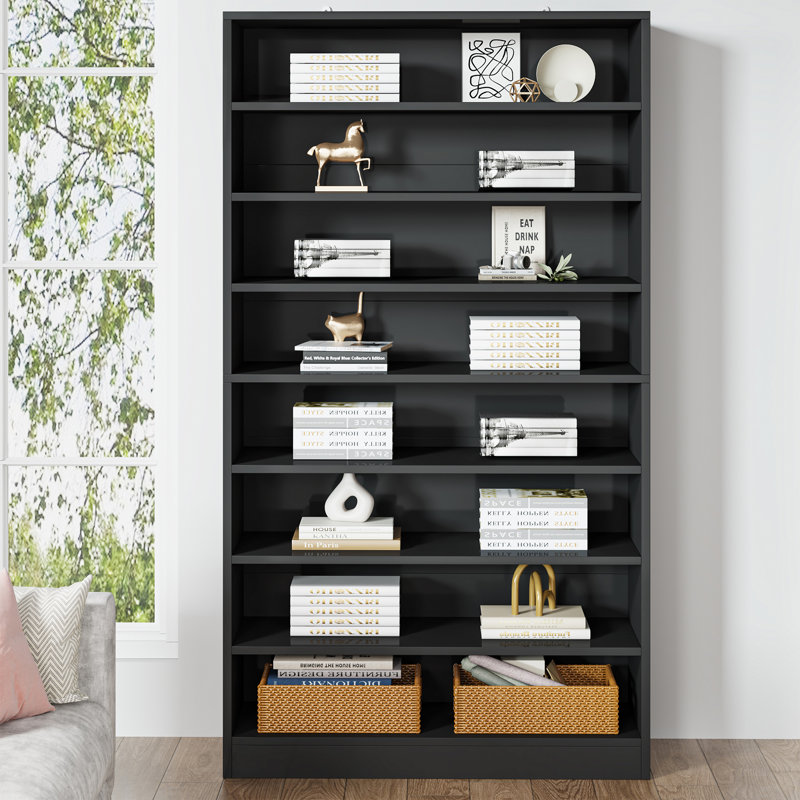 Wayfair black bookshelf sales